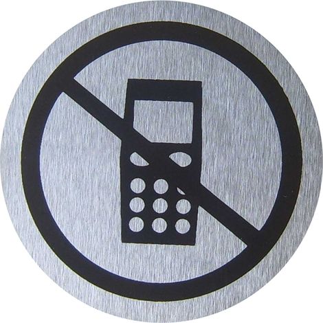 PrimeMatik - Connexion interdite téléphone mobile 65mm en acier inoxydable