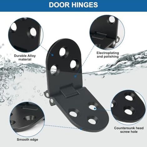 4 charnières plates pliables 80x30x2.5mm, charnières flip pour porte pliante et coudre rabattable (1/5)