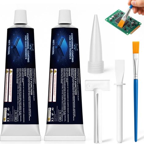 200 ml de revêtement conforme pour l'électronique, le mastic d'étanchéité pour circuit offre des fonctions d'étanchéité, d'isolation, d'étanchéité à l'eau et à la poussière pour assurer le (1/5)