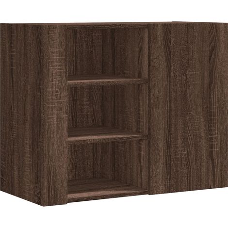 Maison Exclusive - Wandregal Braun Eichen-Optik 75x35x60 cm Holzw