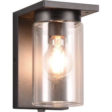 Applique murale exterieur ip44 1xe27 max 40w noire mat - trio - ardila (1/5)
