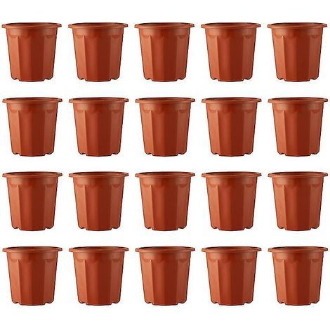 20 pots de fleurs en plastique (1/3)