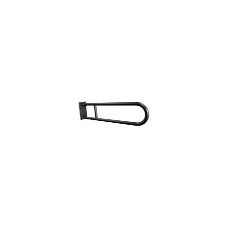 Mango basculante semicircular con placa de 70 cm, color negro.