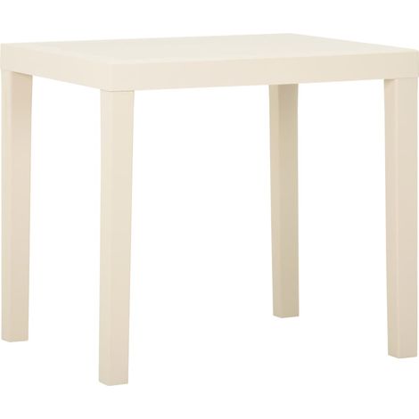 Gartentisch Weiß 79x65x72 cm Kunststoff