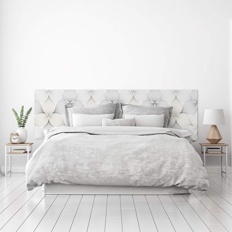 Cabecero Cama PVC Decorativo Económico Diseño Abstracto Flor de Líneas Geométricas Medidas (150 cm x 60 cm) (1/5)