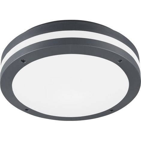 LED Außen Deckenleuchte / Wandleuchte PIAVE mit Bewegungsmelder Anthrazit, Ø30 (1/4)