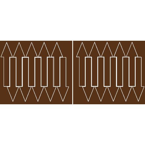 Adesivi a forma di freccia 15x4 cm, 20 pezzi, marrone opaco.