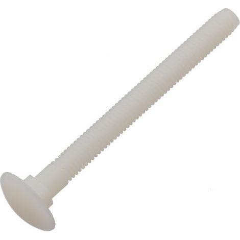 Vis métaux tête ronde collet carré M8X25 nylon naturel