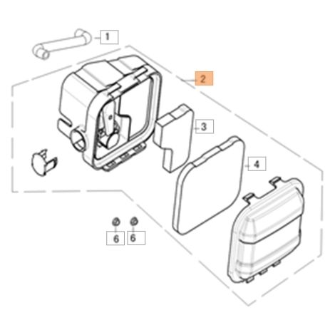 ORIGINAL OLEOMAC moteur K450 tondeuse G 44 PK COMFORT ensemble filtre à air