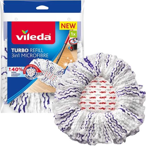 Ricarica per mocio rotante in microfibra Vileda Turbo 3in1 (1 pezzo) (1/5)