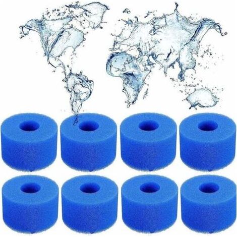 Lot de 8 filtres en mousse de type S1, spa pour Intex S1, réutilisables, pour piscine de type S1, pour piscine, aquarium, spa. (1/5)
