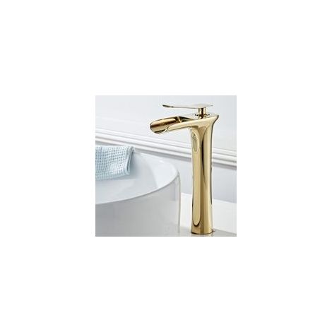 Robinet Salle Bain Cascade Robinet Lavabo Mitigeur Cascade Tobinet Haut Salle Bain Cascade Bassin Tobinet Salle de Bain Doré Robinet Lavabo Doré