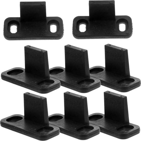 8 pièces guide de sol pour porte coulissante, noir (1/5)
