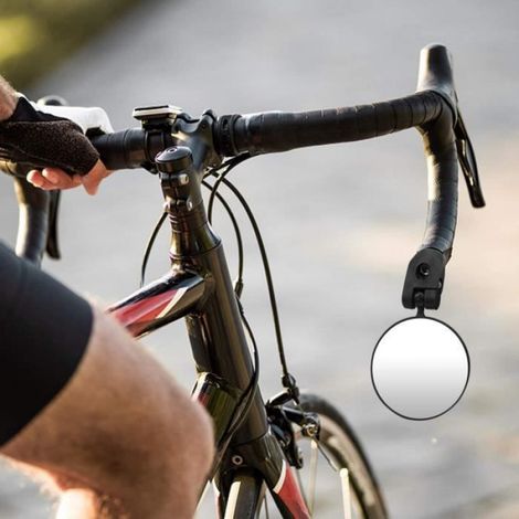 Rétroviseur de Vélo Miroir Convexe 360° Réglable Lot de 2 en ABS et Résine de Nylon 49g par pièce pour cyclisme (1/4)