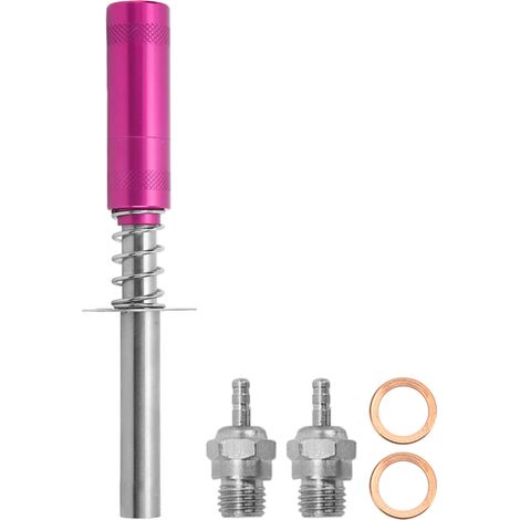 Bougie de préchauffage N3 pour démarreur de moteur RC, allumeur pour voiture à essence méthanol, couleur rouge rosé. (1/5)