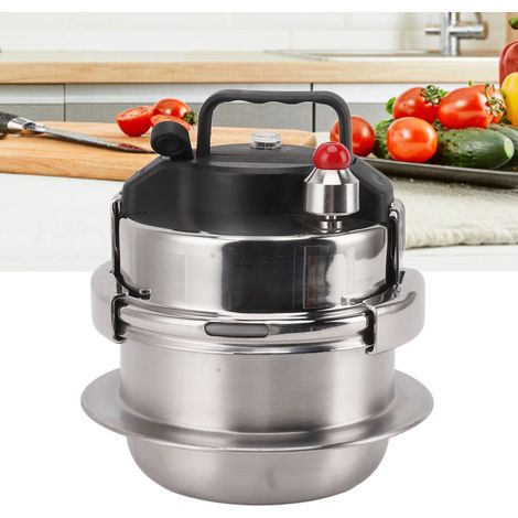 Mini autocuiseur en acier inoxydable 304, idéal pour une utilisation domestique, la cuisson au gaz, sur plaques à induction et en extérieur, petite capacité 1,2 L. (1/5)