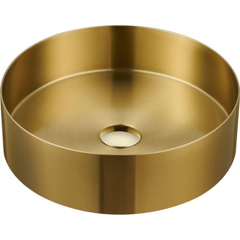 FugaFlow Eccelente Ferro Vasque - 36x36x11cm - Inox - Laiton brossé (or)