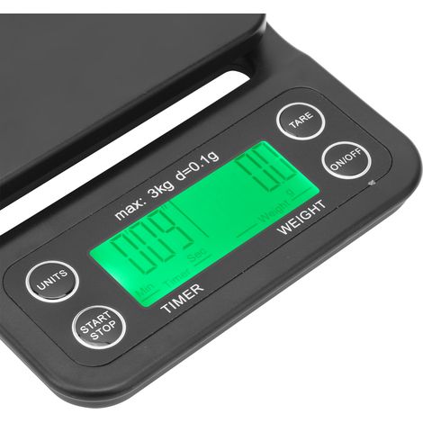 Balance électronique NS-CF1 noire avec rétroéclairage vert (1/5)