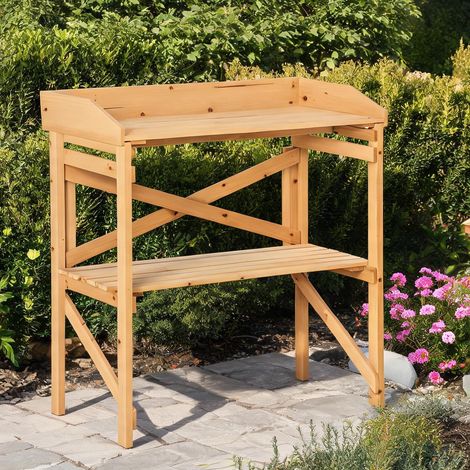 Table de rempotage coloris marron en tannenholz 80 x 40 x 84 cm (1/5)