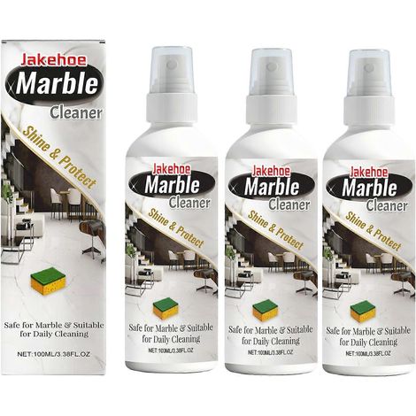 Nettoyant pour marbre (1 à 3 pièces), produit de polissage pour marbre, nettoyant et lustrant pour marbre et parquet - Nettoie, polit et protège (3 pièces) (1/5)