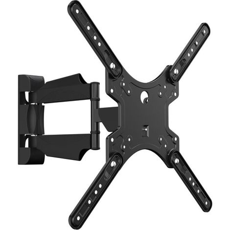 Support TV Mural Universel Fixation Orientable pour Téléviseur 32-55 Pouces, Support Mural TV Pivotant ±90° VESA Max de 400x400mm jusqu'à 31,8 kg