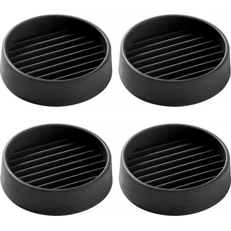 4pcs 5.1cm Patin Rond Antidérapant en Caoutchouc, Bed Sofa Wheel Anti-Slip Pad, Pied en Caoutchouc Pad, pour Lit Armoire, Noir (1/5)
