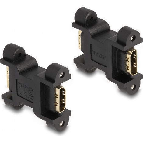 Delock Adaptador HDMI hembra a hembra con conexiÃ³n de tornillo