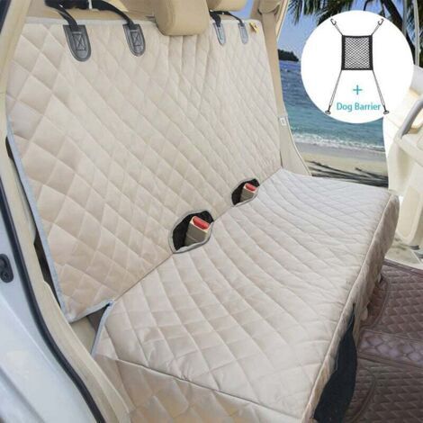 Housse de siège arrière de voiture, tapis de hamac pour chien et chat pour animaux de compagnie couvre le tapis de hamac protecteur automatique de sécurité,Kaki, 1 pièce
