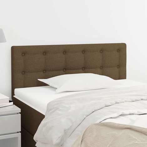 Tête de lit réglable 80 x 5 x 78/88 cm en tissu marron foncé - PANGIVO (1/5)