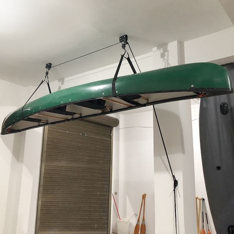 Élévateur de Kayak avec système de poulie suspendue, support de plafond, support de Garage pour vélo, paddle, canoë (1/5)