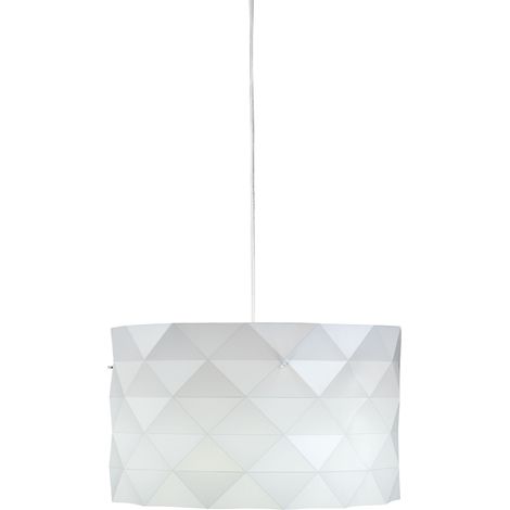 Lampadario Moderno Prisma Polilux ® Bianco E Metallo Cromo 3 Luci E27 (1/2)