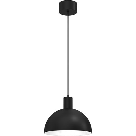 Lampe suspension minimaliste noire Handa E27 15W Luminex
