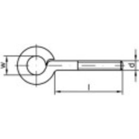 TOOLCRAFT PITON À VISSER 30 MM ACIER ZINGUÉ M5 50 PC(S) 828098 (1/2)