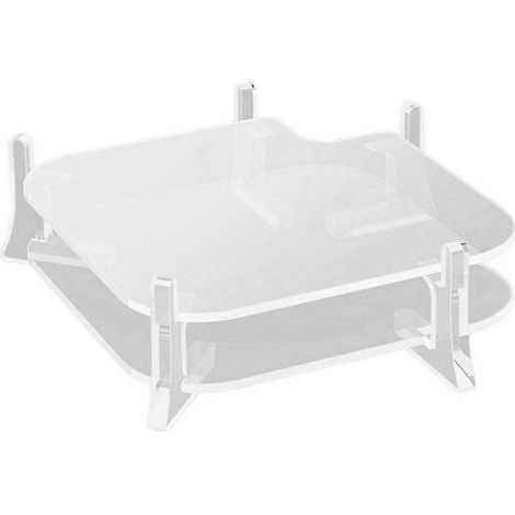 Support de bureau en acrylique transparent pour Mac Mini M4, avec base antidérapante. (1/5)