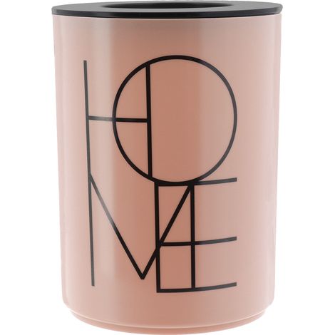 Poubelle pp imprimee avec couvercle  5l - minimalist blush - Tendance (1/4)