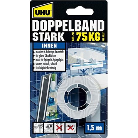 UHU 46855 Doppelseitiges Klebeband UHU® (L x B) 1.5 m x 19 mm 1 St.