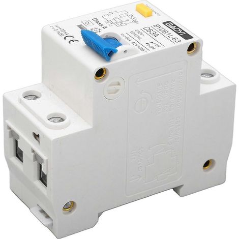Disjoncteur différentiel avec protection contre les surcharges, monophasé + neutre sur rail DIN, 230 V, 63 A