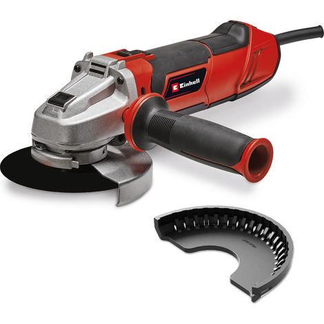 Einhell Winkelschleifer TE-AG 125/1010 CE Q (1010 Watt, Schnellspannmutter, elektr. Drehzahleinstellung, flacher Metallgetriebekopf, Scheibenschutz, ohne Trennscheibe) (1/5)
