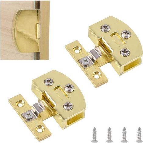 Bisagra de 2 piezas，color dorado，ajustable de un solo lado para vitrinas de cristal sin marco，Repuesto de 5-7 mm (1/5)