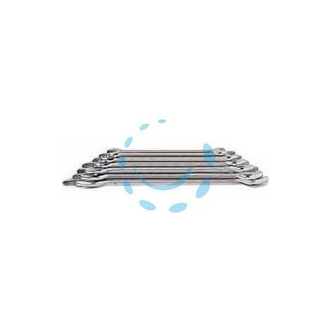 CHIAVE A FORCHETTA DOPPIA FISSA IN SERIE PROFESSIONALE in serie pz.6 da 6x7 a mm.16x17