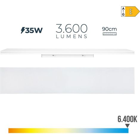 Regleta led 35 w 6400 k luz fria 3600 lm 12 x 90 x 4,5 cm (1/4)