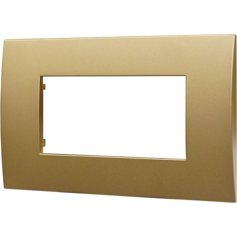 Placca Plastica Serie Venus 4P Colore Oro Compatibile Con Vimar Arke (1/2)