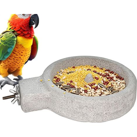 Comedero para pájaros Comedero ligero de piedra pómez para loros (1/5)