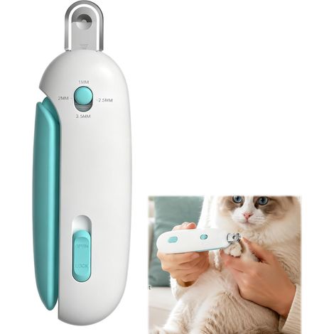 1 Pièce Coupe Griffes pour Chat avec Réglage 4 Positions (1-3.5mm), Butée de Sécurité (1/5)