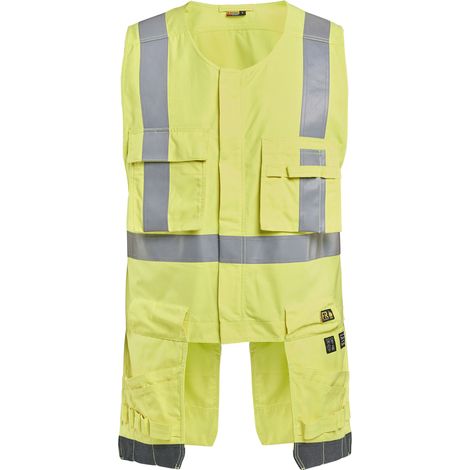 Arbeitsschutzweste ohne Ärmel, multifunktional, inhärent 3089 – Neon Gelb XXXL