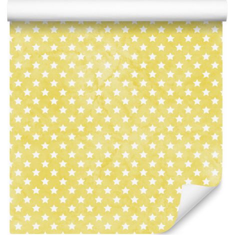 Carta da parati con stelle color crema per soggiorno e camera da letto, 50x1000 cm (1/5)