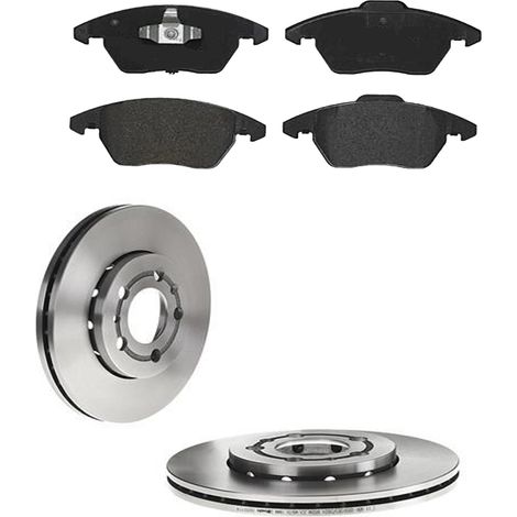 KIT FRENI ANTERIORI compatibile con SKODA RAPID (NH3) - DISCHI + PASTIGLIE OEM: P 85 075 , P 85 041 / 16880 , 16882 /SOSTITUZIONE DIRETTA/BASSA POLVERE/SILENZIOSO (1/5)