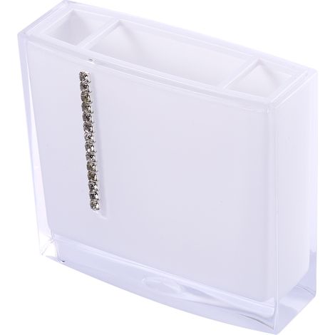 5-teiliges Acryl-Badezimmer-Accessoire-Set: Badewannenbecher, Zahnbürstenhalter, Seifenschale (1/5)