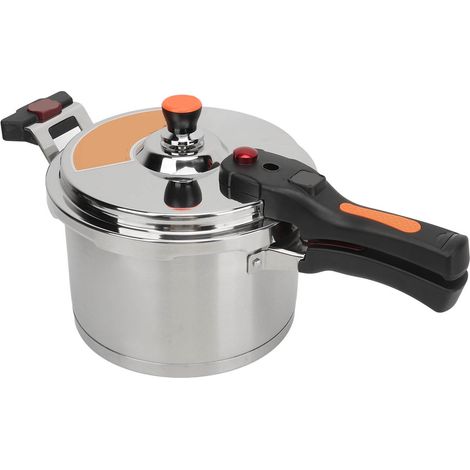 Autocuiseur 80 kPa, stérilisateur à pression, cuisson rapide, acier inoxydable, ustensiles de cuisine instantanés pour cuisinières à gaz et électriques, 6 L, 24 cm / 9,4 pouces (1/5)