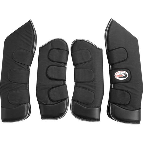 Full, Verde: Set 4 Paracolpi da trasporto imbottiti e sagomati con rinforzi in pelle anatomica e chiusure in tessuto a strappo